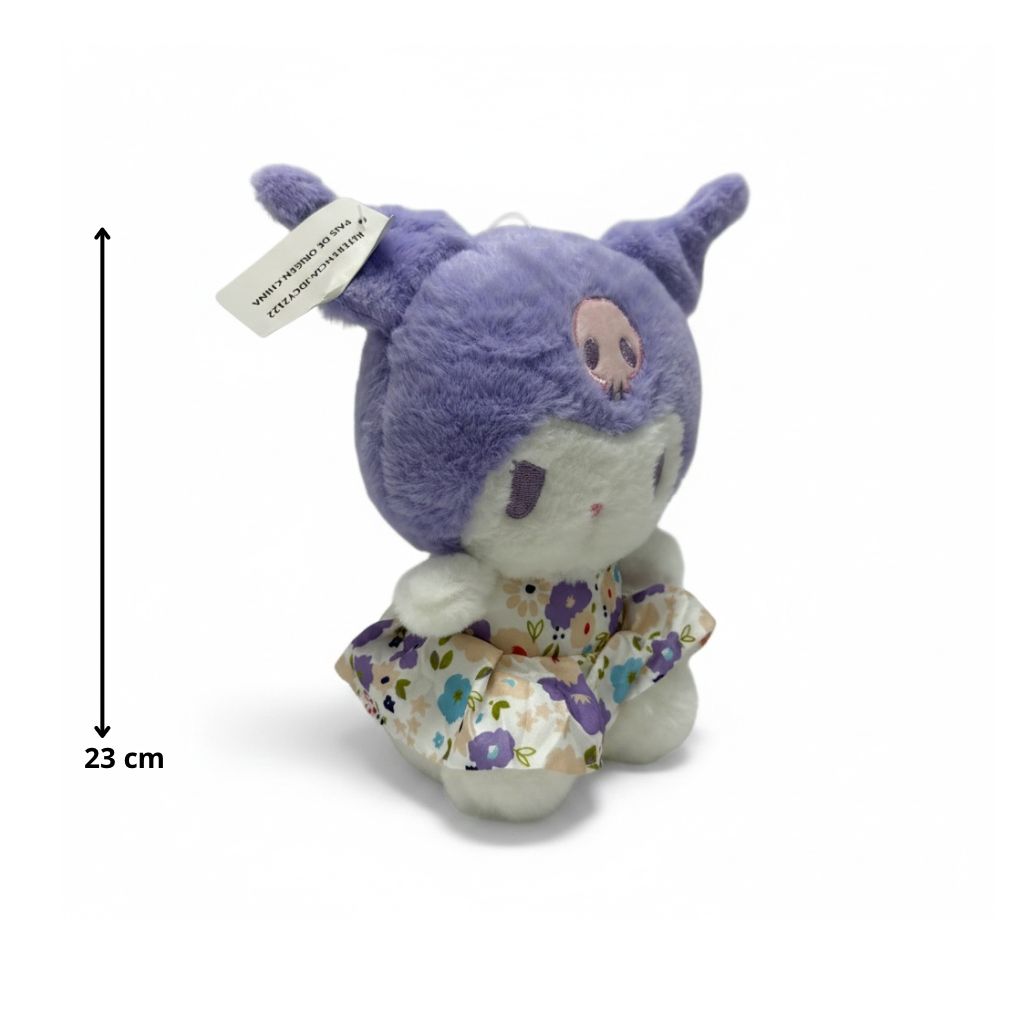 PELUCHE DE KUROMI CON VESTIDO 23CM REF.2122