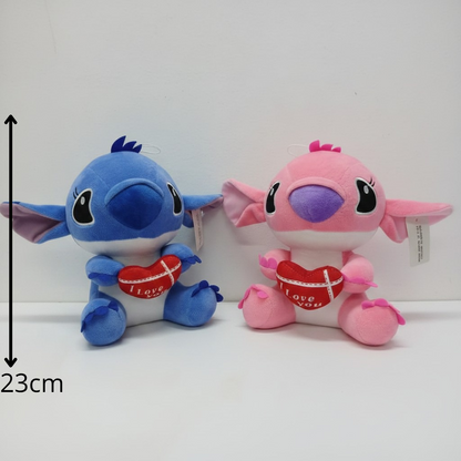 PELUCHES DE STICH Y ANGELA 23CM REF.2271
