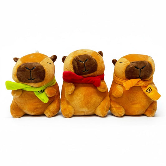 PELUCHE DE  CAPIBARA CON BUFANDA 18CM REF.2691