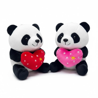 PELUCHE OSO PANDA CON CORAZON 18CM REF.2673