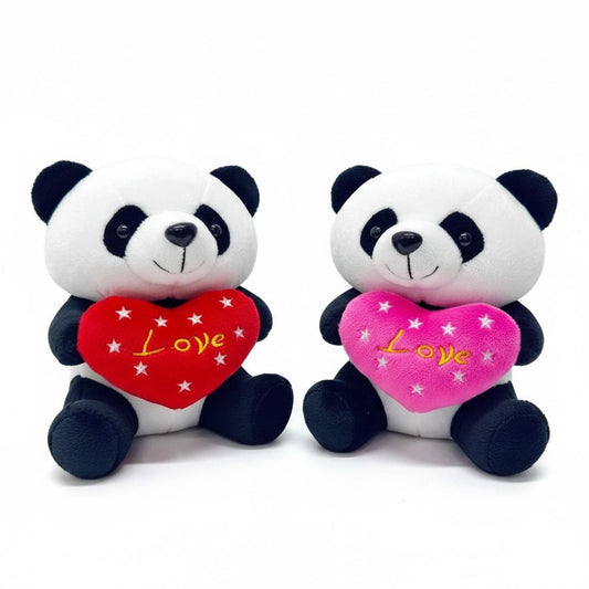 PELUCHE OSO PANDA CON CORAZON 18CM REF.2673