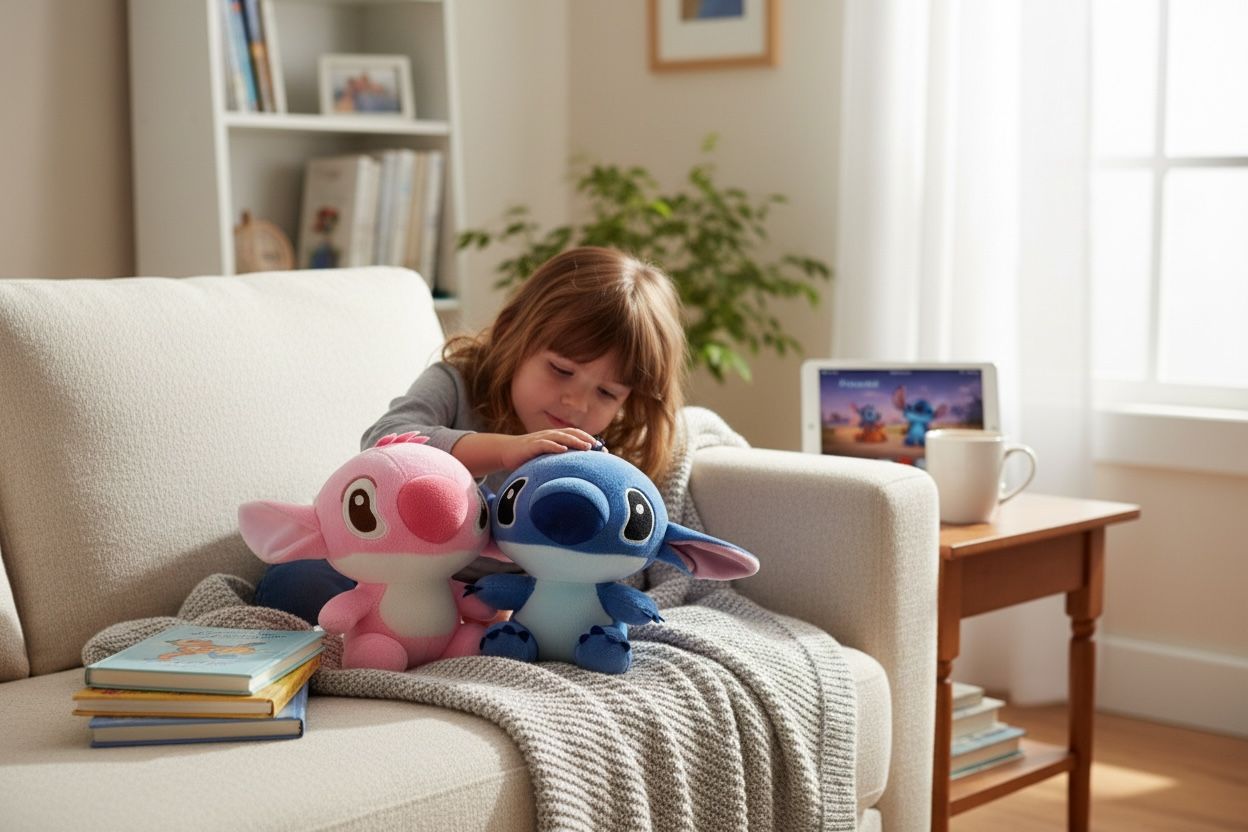 PELUCHE DE ANGELA Y STICH 18CM REF.2675