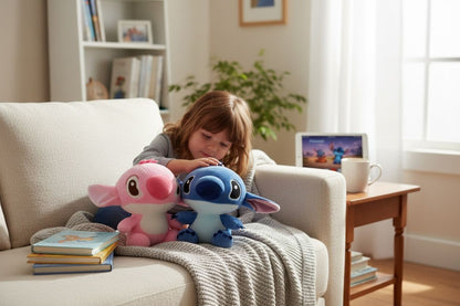 PELUCHE DE ANGELA Y STICH 18CM REF.2675