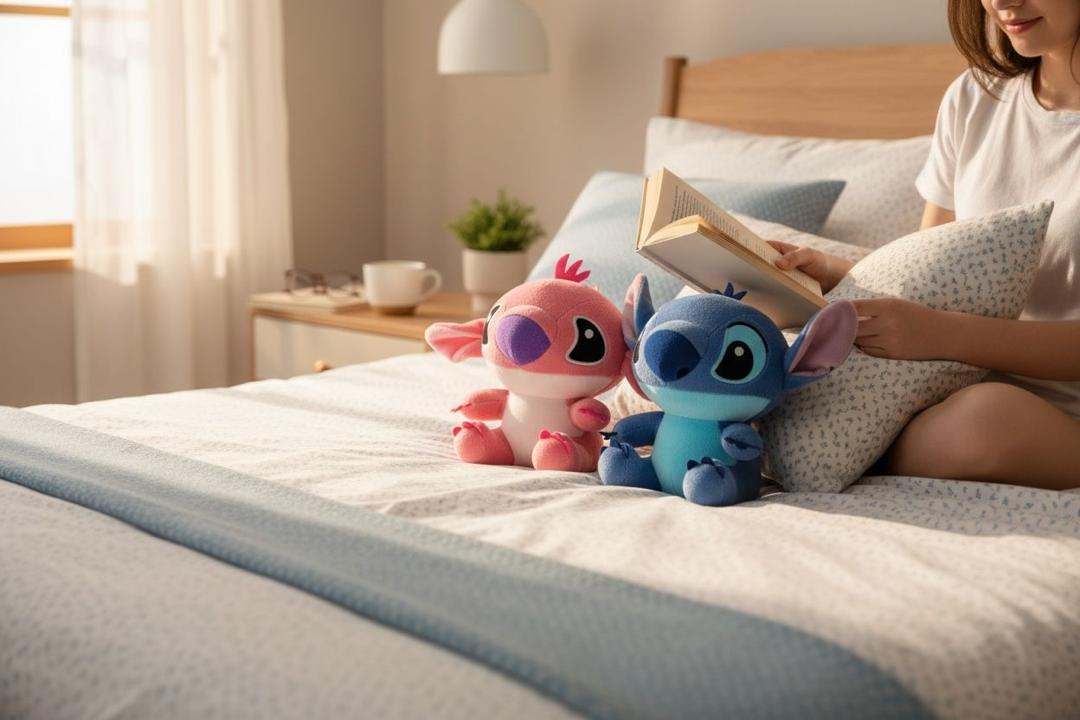 PELUCHE DE ANGELA Y STICH 18CM REF.2664