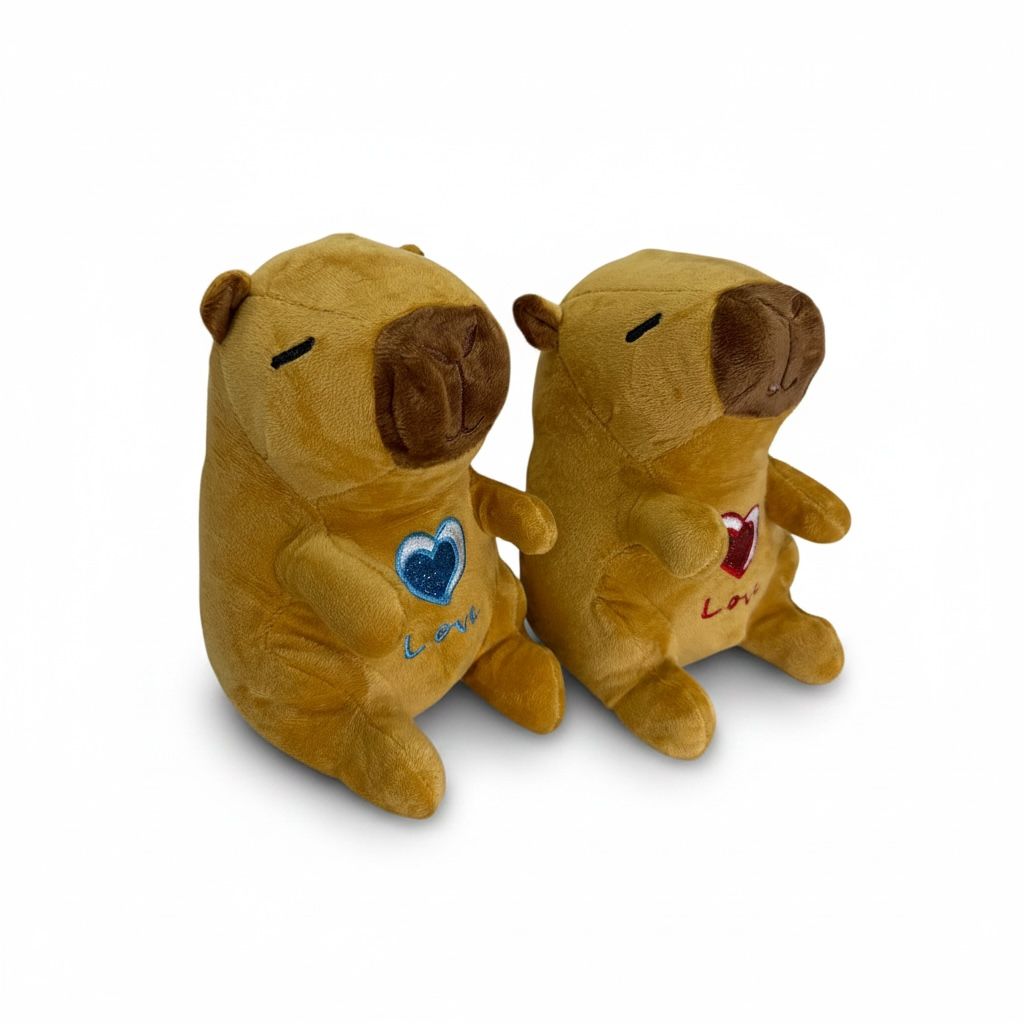 PELUCHE DE CAPIBARA DE CORAZON 18CM REF.1889