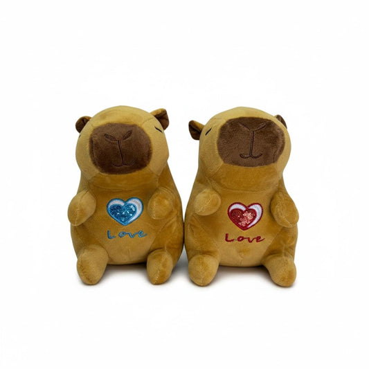 PELUCHE DE CAPIBARA DE CORAZON 18CM REF.1889