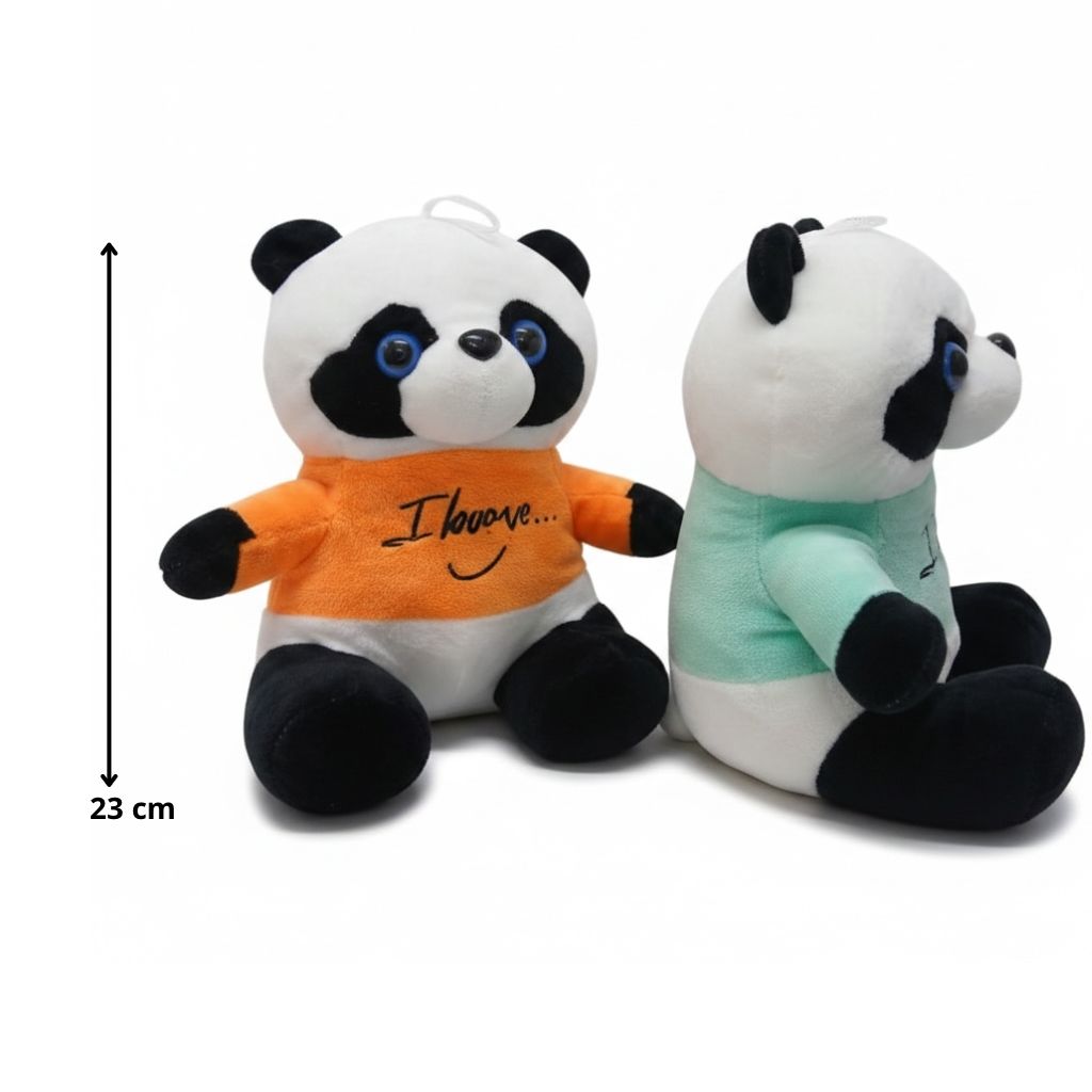 PELUCHE DE OSO PANDA CON CAMISA 23CM REF.2703