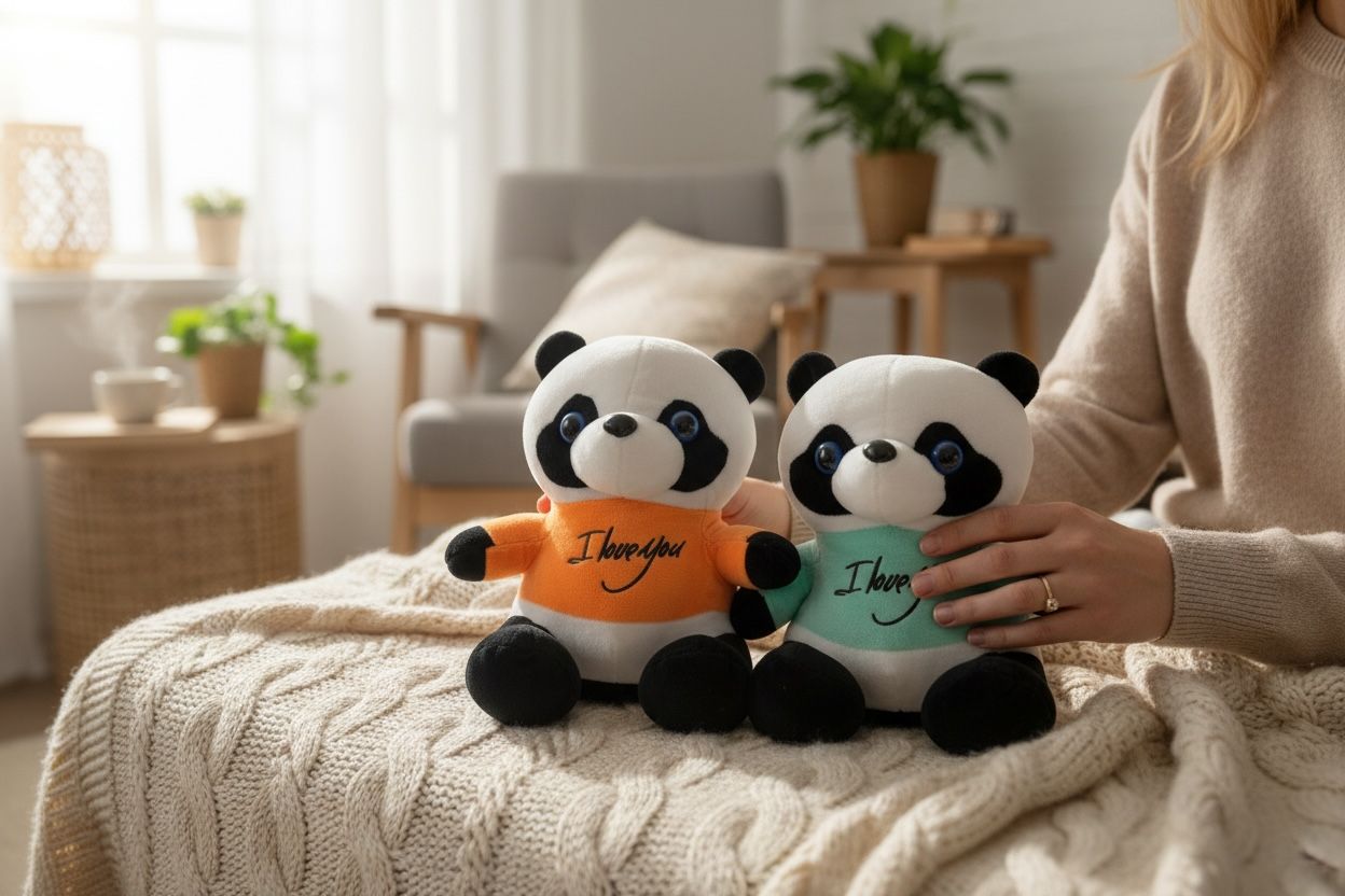 PELUCHE DE OSO PANDA CON CAMISA 23CM REF.2703