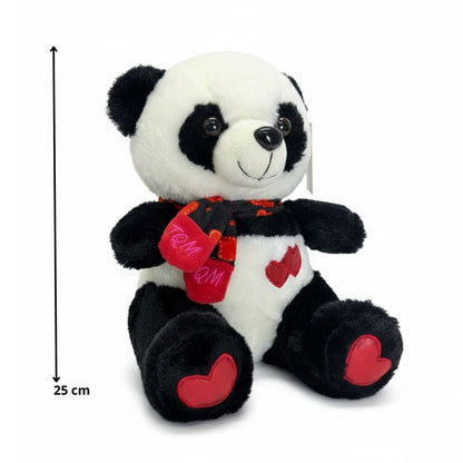 PELUCHE DE OSO PANDA DE CORAZON 25CM REF.2172