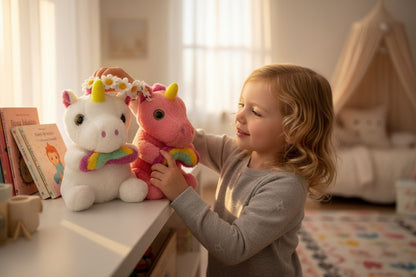 PELUCHE DE UNICORNIO ARCOIRIS 25CM REF.2695