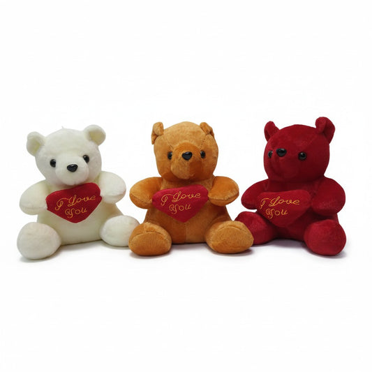 PELUCHE DE OSOS DE COLORES CON CORAZON 18CM REF.2224