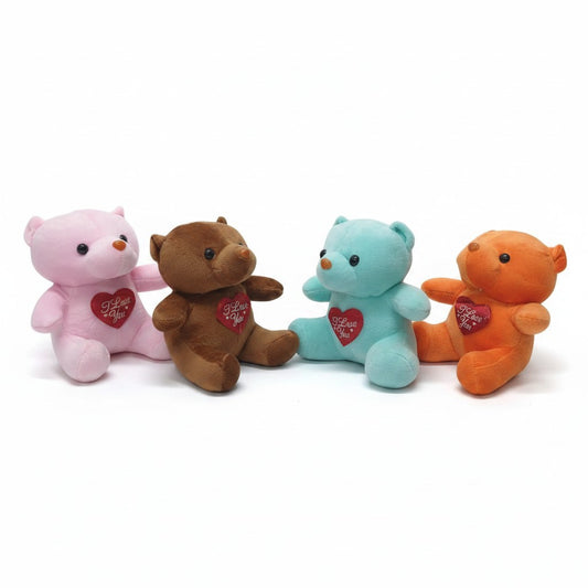 PELUCHE DE OSOS DE COLORES DE CORAZON 18CM REF.2219