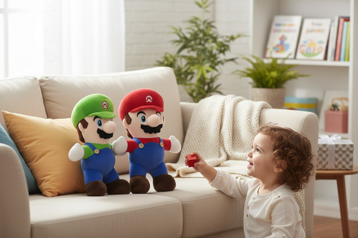 PELUCHE DE MARIO Y LUIGUI 23CM REF.2693